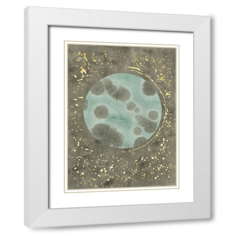 Seafoam Amoeba I White Modern Wood Framed Art Print with Double Matting by Binder, Vanessa