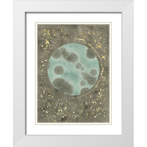 Seafoam Amoeba I White Modern Wood Framed Art Print with Double Matting by Binder, Vanessa