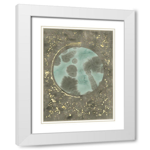 Seafoam Amoeba II White Modern Wood Framed Art Print with Double Matting by Binder, Vanessa
