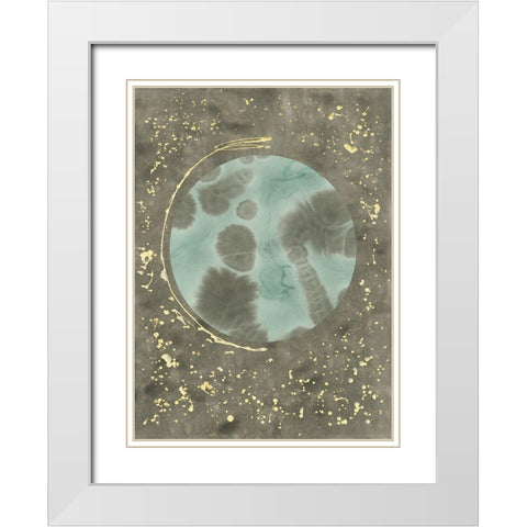 Seafoam Amoeba II White Modern Wood Framed Art Print with Double Matting by Binder, Vanessa