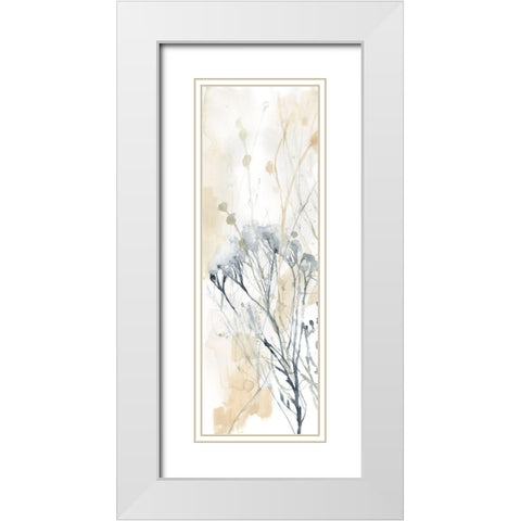 Wildflower Line Contour I White Modern Wood Framed Art Print with Double Matting by Goldberger, Jennifer