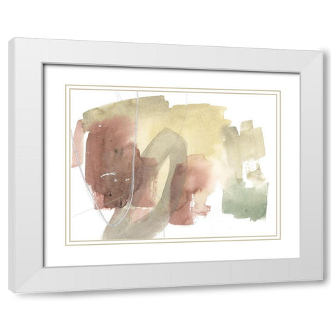 Warm Occurences II White Modern Wood Framed Art Print with Double Matting by Goldberger, Jennifer