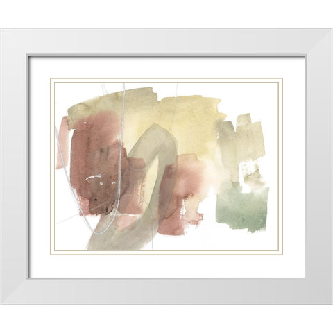 Warm Occurences II White Modern Wood Framed Art Print with Double Matting by Goldberger, Jennifer