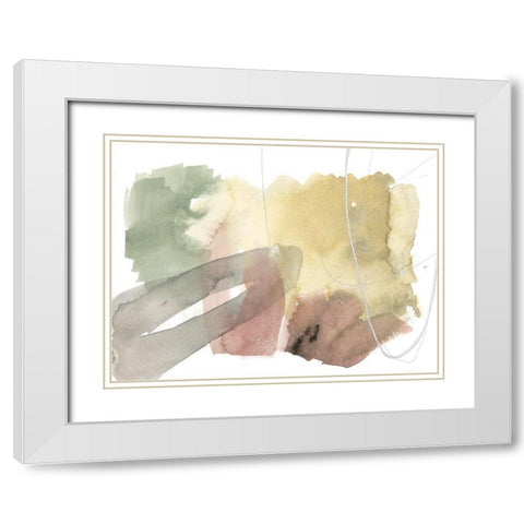 Warm Occurences III White Modern Wood Framed Art Print with Double Matting by Goldberger, Jennifer