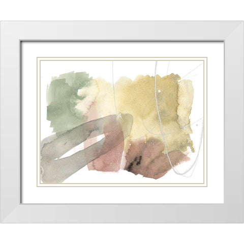 Warm Occurences III White Modern Wood Framed Art Print with Double Matting by Goldberger, Jennifer