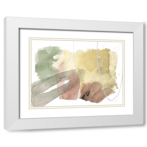 Warm Occurrences III White Modern Wood Framed Art Print with Double Matting by Goldberger, Jennifer