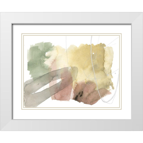 Warm Occurrences III White Modern Wood Framed Art Print with Double Matting by Goldberger, Jennifer