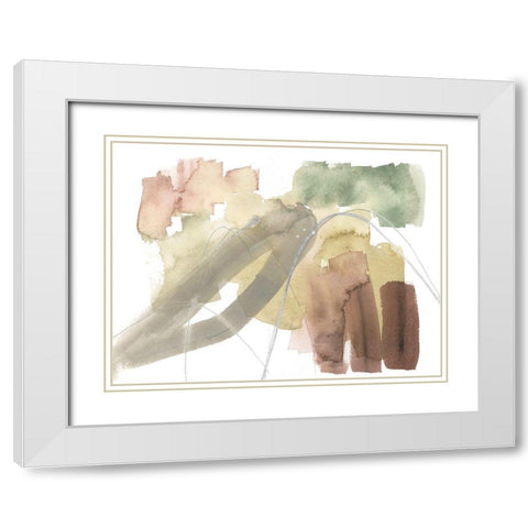 Warm Occurences IV White Modern Wood Framed Art Print with Double Matting by Goldberger, Jennifer