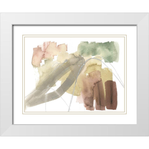 Warm Occurences IV White Modern Wood Framed Art Print with Double Matting by Goldberger, Jennifer