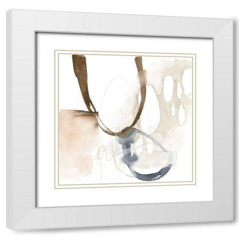 Open Cells I White Modern Wood Framed Art Print with Double Matting by Goldberger, Jennifer