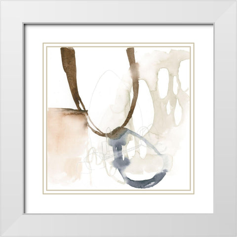 Open Cells I White Modern Wood Framed Art Print with Double Matting by Goldberger, Jennifer