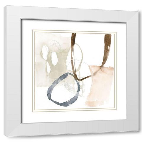 Open Cells II White Modern Wood Framed Art Print with Double Matting by Goldberger, Jennifer