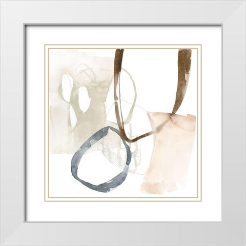 Open Cells II White Modern Wood Framed Art Print with Double Matting by Goldberger, Jennifer