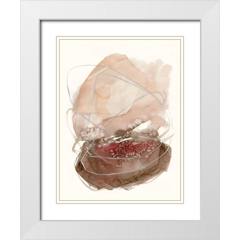 Earth Bloom I White Modern Wood Framed Art Print with Double Matting by Goldberger, Jennifer