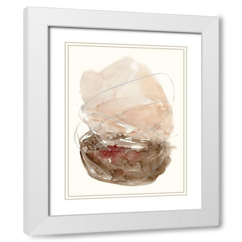 Earth Bloom II White Modern Wood Framed Art Print with Double Matting by Goldberger, Jennifer