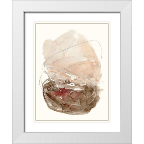 Earth Bloom II White Modern Wood Framed Art Print with Double Matting by Goldberger, Jennifer