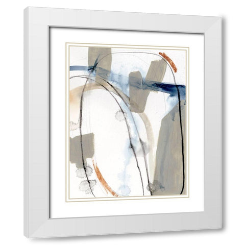 Sabine I White Modern Wood Framed Art Print with Double Matting by Barnes, Victoria