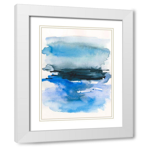 Sea Swath I White Modern Wood Framed Art Print with Double Matting by Barnes, Victoria