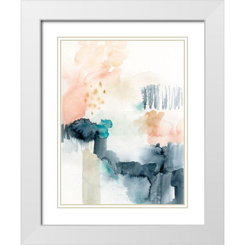 Spring Veil I White Modern Wood Framed Art Print with Double Matting by Barnes, Victoria