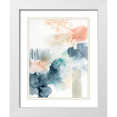 Spring Veil II White Modern Wood Framed Art Print with Double Matting by Barnes, Victoria