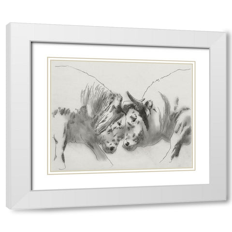 Dust Up I White Modern Wood Framed Art Print with Double Matting by Green, Jacob