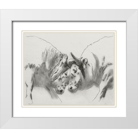Dust Up I White Modern Wood Framed Art Print with Double Matting by Green, Jacob
