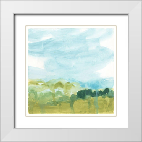 Landscape Flow II White Modern Wood Framed Art Print with Double Matting by Vess, June Erica