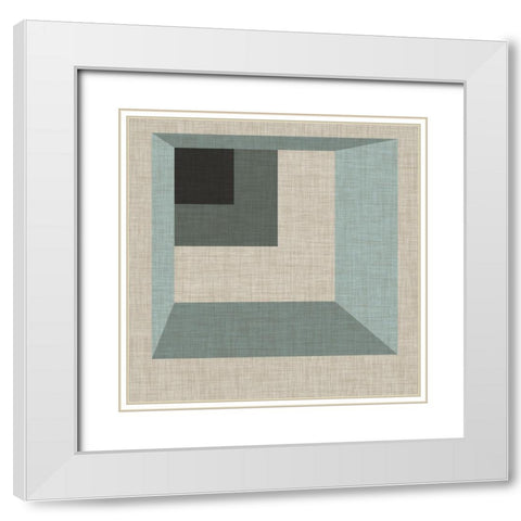 Custom Geometric Perspective I White Modern Wood Framed Art Print with Double Matting by Vess, June Erica