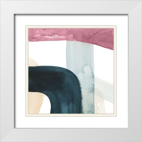 Custom Moderne V White Modern Wood Framed Art Print with Double Matting by Popp, Grace