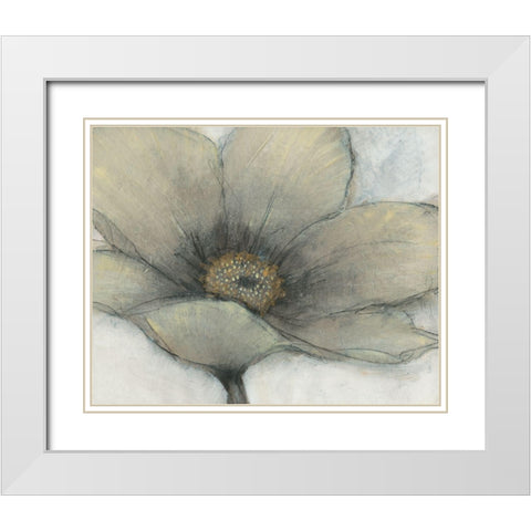 Single Cream Bloom II White Modern Wood Framed Art Print with Double Matting by OToole, Tim