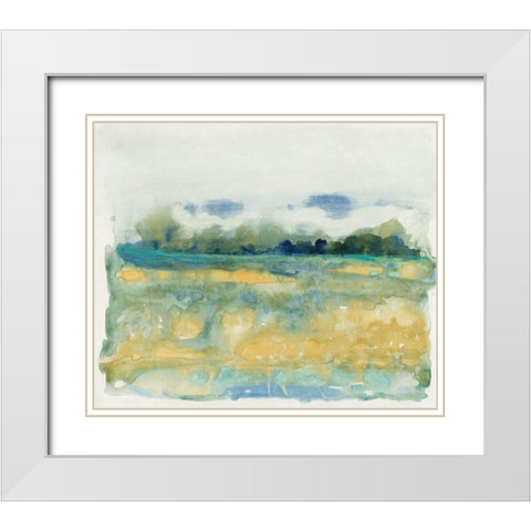 Flowing Landscape I White Modern Wood Framed Art Print with Double Matting by OToole, Tim