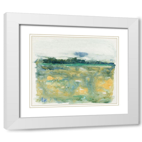 Flowing Landscape II White Modern Wood Framed Art Print with Double Matting by OToole, Tim