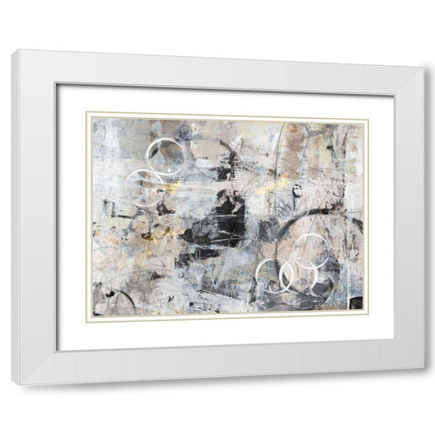 Fraction of Time I White Modern Wood Framed Art Print with Double Matting by OToole, Tim