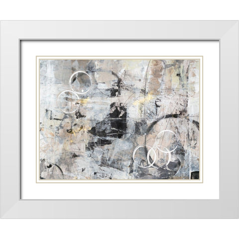 Fraction of Time I White Modern Wood Framed Art Print with Double Matting by OToole, Tim