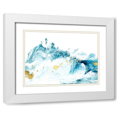 Tidal II White Modern Wood Framed Art Print with Double Matting by Harper, Ethan
