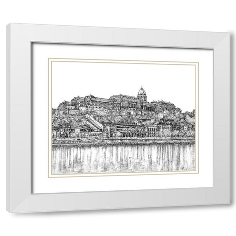 European Vacation in BandW III White Modern Wood Framed Art Print with Double Matting by Wang, Melissa