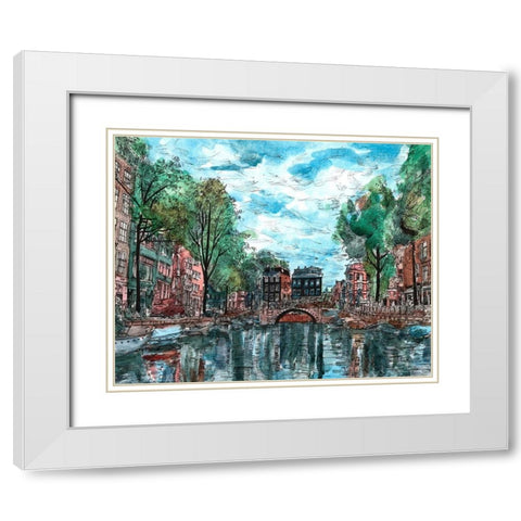 Trip to Europe II White Modern Wood Framed Art Print with Double Matting by Wang, Melissa