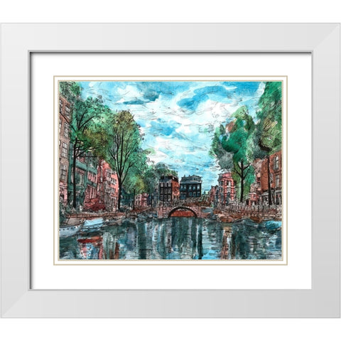 Trip to Europe II White Modern Wood Framed Art Print with Double Matting by Wang, Melissa