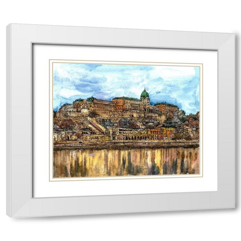 Trip to Europe III White Modern Wood Framed Art Print with Double Matting by Wang, Melissa