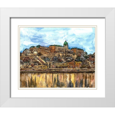 Trip to Europe III White Modern Wood Framed Art Print with Double Matting by Wang, Melissa