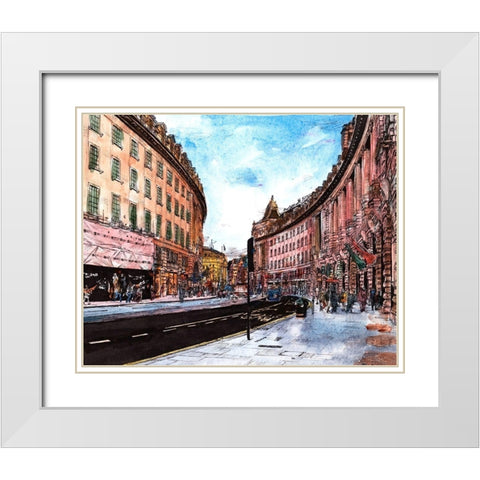 Trip to Europe IV White Modern Wood Framed Art Print with Double Matting by Wang, Melissa