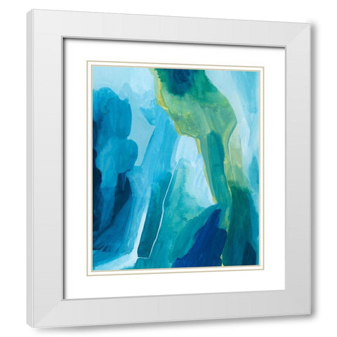 Aerial Island II White Modern Wood Framed Art Print with Double Matting by Popp, Grace