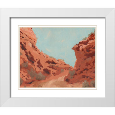 Red Rocks View II White Modern Wood Framed Art Print with Double Matting by Green, Jacob