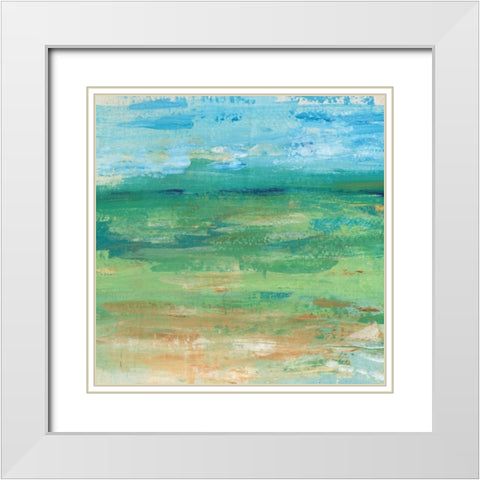 Spring Green Pasture II White Modern Wood Framed Art Print with Double Matting by OToole, Tim