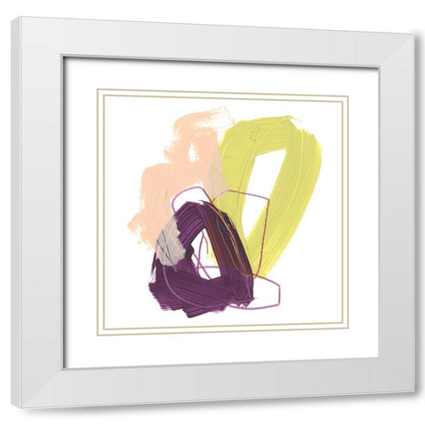 Convex Motion I White Modern Wood Framed Art Print with Double Matting by Vess, June Erica