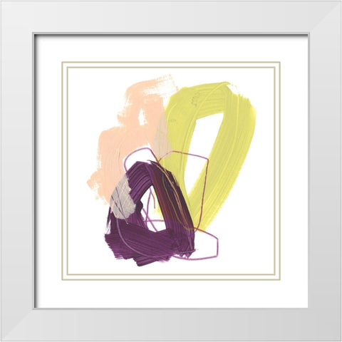 Convex Motion I White Modern Wood Framed Art Print with Double Matting by Vess, June Erica