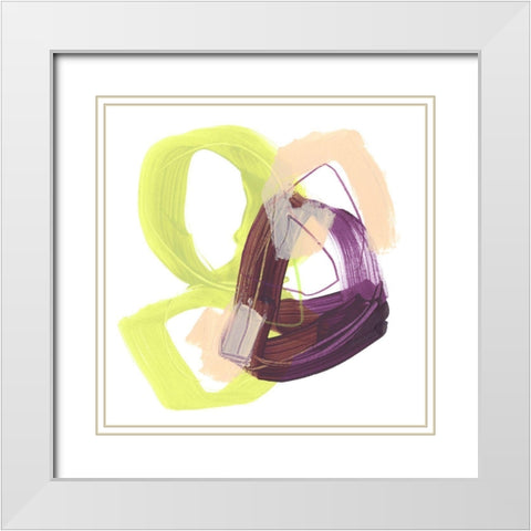 Convex Motion II White Modern Wood Framed Art Print with Double Matting by Vess, June Erica
