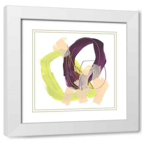 Convex Motion III White Modern Wood Framed Art Print with Double Matting by Vess, June Erica
