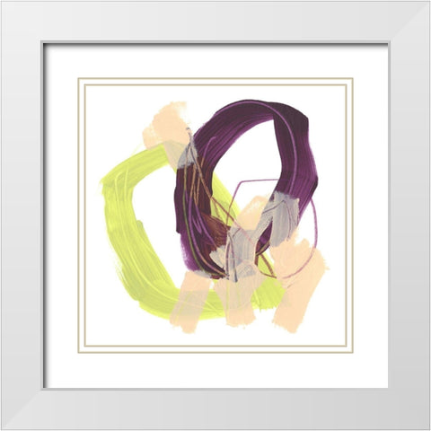 Convex Motion III White Modern Wood Framed Art Print with Double Matting by Vess, June Erica
