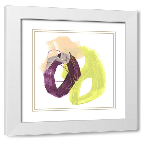 Convex Motion IV White Modern Wood Framed Art Print with Double Matting by Vess, June Erica